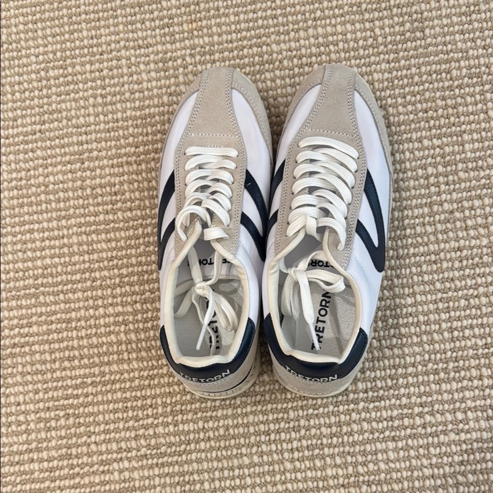 Tretorn Women’s White and Navy Sneakers